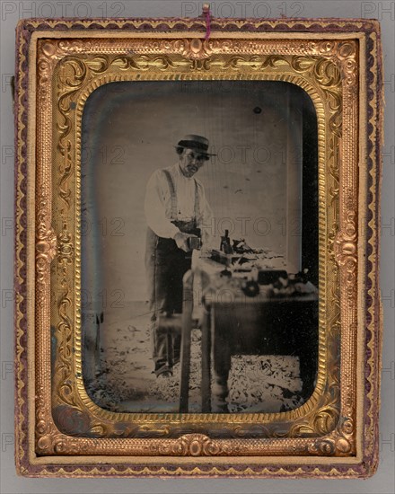 Untitled (Portrait of a Carpenter), 1870. Creator: Unknown.
