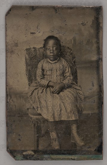 Untitled (Portrait of a Seated Girl), 1880. Creator: Unknown.