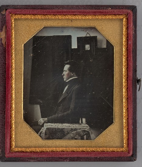 Untitled (Portrait of a Seated Man in Profile), 1845. Creator: Unknown.