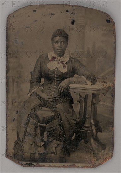 Untitled (Portrait of a Seated Woman), 1880. Creator: Unknown.