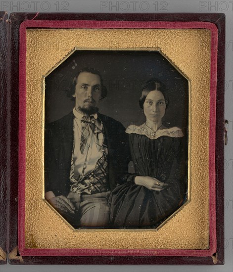 Untitled (Portrait of a Woman and a Man), 1844. Creator: Unknown.