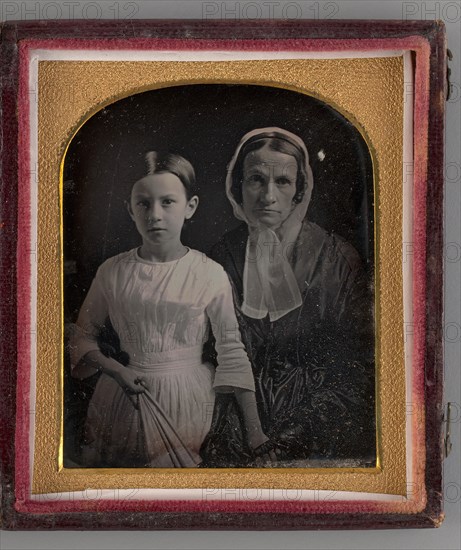 Untitled (Portrait of a Woman and Girl), 1847. Creator: Unknown.