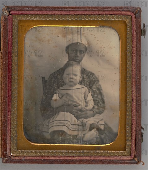 Untitled (Portrait of Woman Holding a Child), 1850. Creator: Unknown.