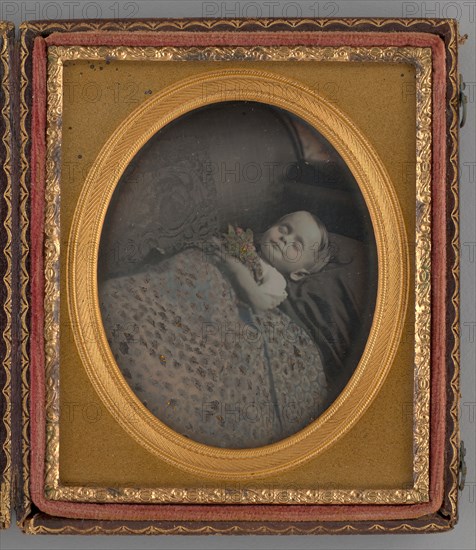 Untitled (Post Mortem Portrait of a Baby), 1855. Creator: Unknown.