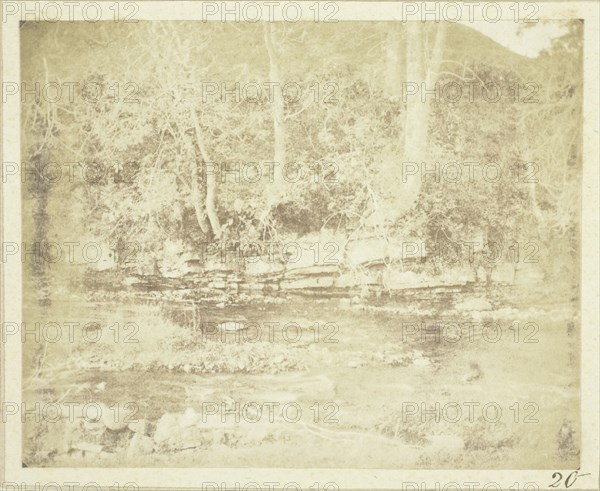 A Mountain Rivulet which Flows at the Foot of Doune Castle, 1844. Creator: William Henry Fox Talbot.