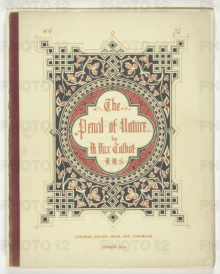Cover and Text from "The Pencil of Nature," London, 1844, 1844. Creator: William Henry Fox Talbot.
