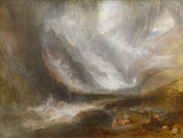 Valley of Aosta: Snowstorm, Avalanche, and Thunderstorm, 1836/37. Creator: JMW Turner.