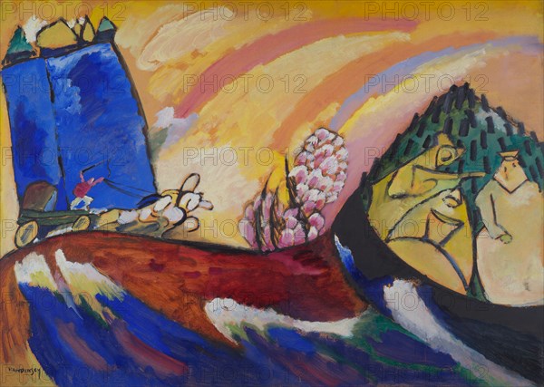 Painting with Troika, 4036. Creator: Vassily Kandinsky.