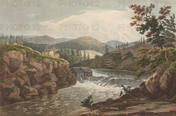 Little Falls at Luzerne (No. 1 of The Hudson River Portfolio), 1822-23. Creator: John Hill.