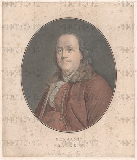 Benjamin Franklin, 1789. Creator: Jean Francois Janinet.