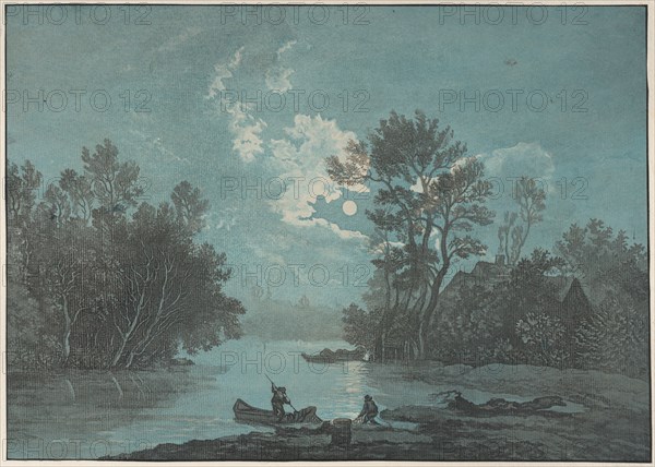 Fishermen by Moonlight, ca. 1750-1800. Creator: Claude-Joseph Vernet.