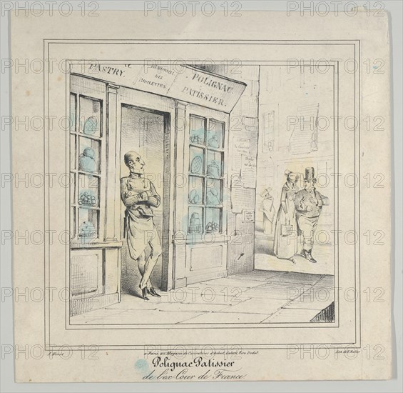 Polignac Patissier de l'ex-Cour de France, 1830. Creator: Marie-Alexandre Alophe.