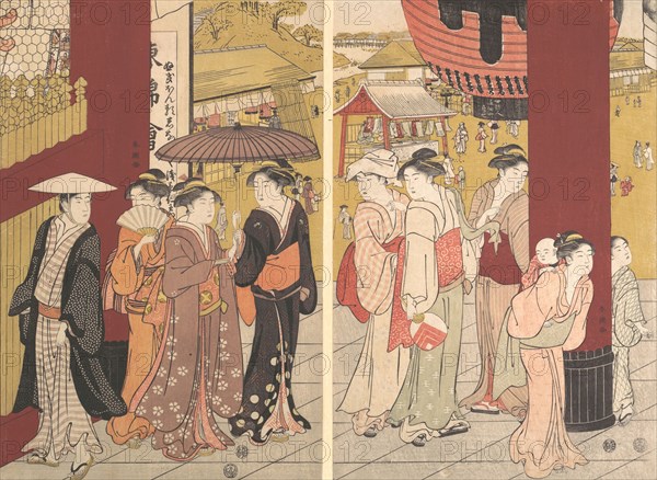 Street scene, ca. 1789. Creator: Katsukawa Shuncho.