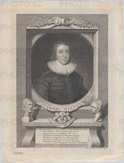 John Milton, Age 21, 1747. Creator: George Vertue.