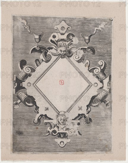 Diamond-shaped Cartouche, 1547-1606. Creator: Unknown.