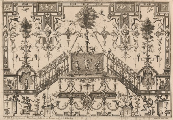 Ornament Designs Invented by J. Berain, 1711 or after. Creator: Jean Berain.