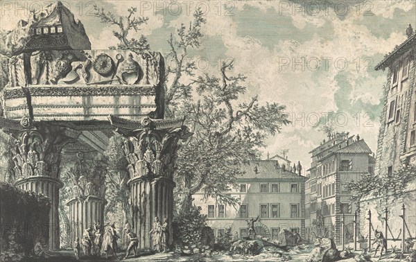 Veduta del Tempio di Giove Tonante, 1740s-60s. Creator: Giovanni Battista Piranesi.