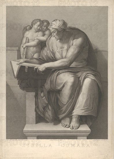 The Cumaean Sibyl after the fresco by Michelangelo in the Sistine Chapel, 1784-90. Creator: Giovanni Volpato.