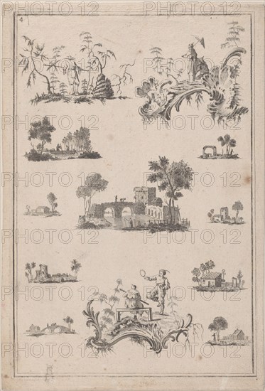 Chinoiserie Ornaments, ca. 1770. Creator: Jean-Baptiste Pillement.