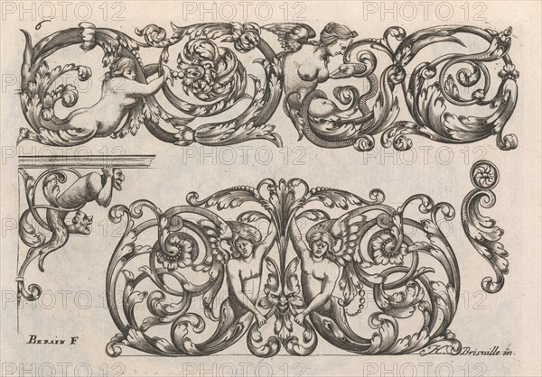 Diverses Pieces de Serruriers, page 7 (recto), ca. 1663. Creator: Jean Berain.