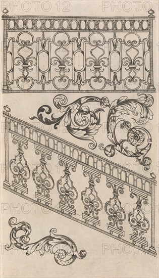 Diverses Pieces de Serruriers, page 16 (recto), ca. 1663. Creator: Jean Berain.