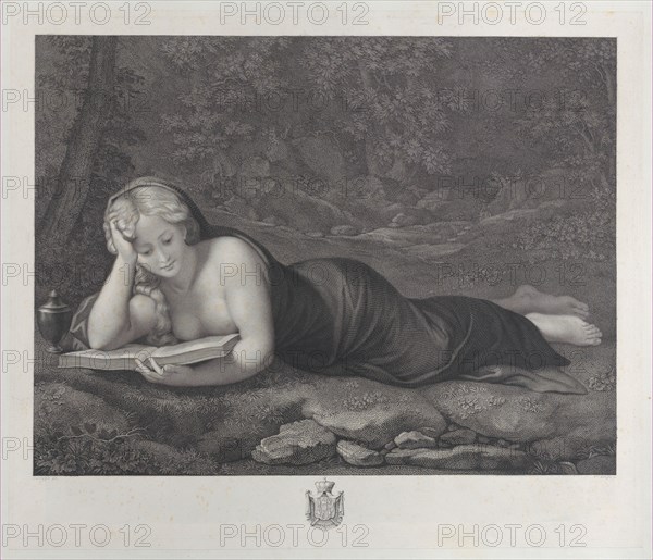Mary Magdalene in penitence in the desert, ca. 1810. Creator: Giuseppe Longhi.