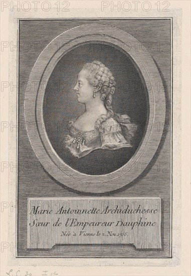 Marie Antoinette, Princess, 1770. Creator: Guillaume Phillipe Benoist.