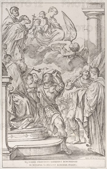 Plate 11: Saint William of Aquitaine, 1678. Creator: Giuseppe Maria Mitelli.