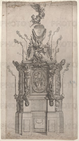 Catafalque, 1626-80. Creator: Giovanni Francesco Grimaldi.