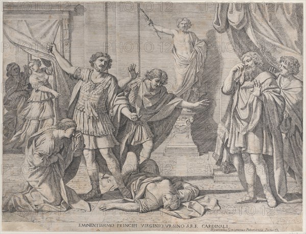 The Death of Virginia, 1630-80. Creator: Giacinto Gimignani.