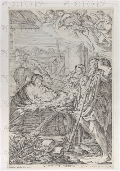Adoration of the Shepherds, 1654-1718. Creator: Giuseppe Maria Mitelli.