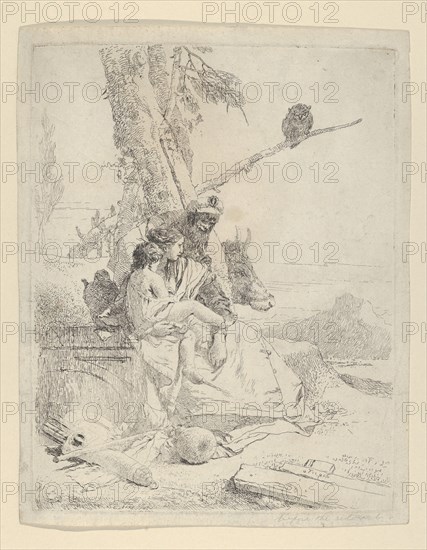 The Family of the oriental Peasant, from the Scherzi, ca. 1740. Creator: Giovanni Battista Tiepolo.