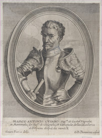 Portrait of Marc'Antonio Cusano, 1640-70. Creator: Giovanni Battista Bonacina.