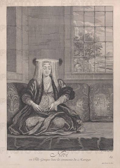 Novi, ou Fille Grecque dans la ceremonie du Mariage, 1714-15. Creator: Unknown.