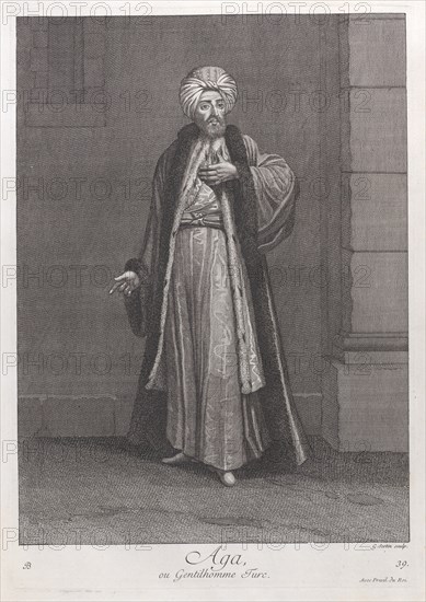 Aga, ou Gentilhomme Turc, 1714-15. Creator: Unknown.