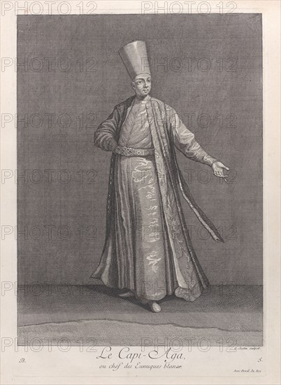 Le Capi-Aga, ou chef des Eunuques blancs, 1714-15. Creator: Unknown.