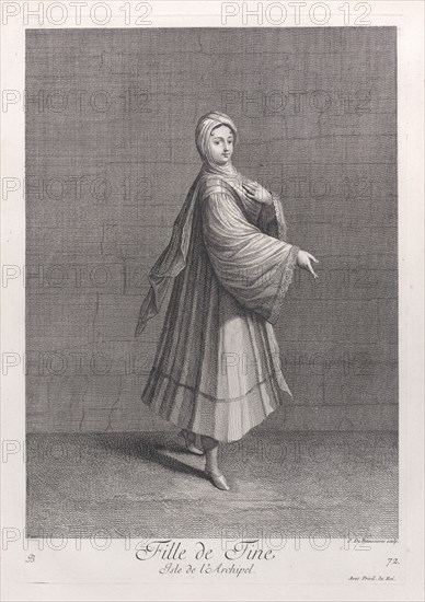 Fille de Tine, Isle de l'Archipel, 1714-15. Creator: Unknown.