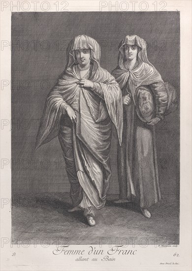 Femme d'un Franc, allant au Bain, 1714-15. Creator: Unknown.