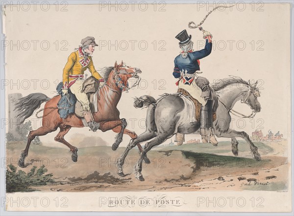 Route de Poste, 1817. Creator: Philibert Louis Debucourt.