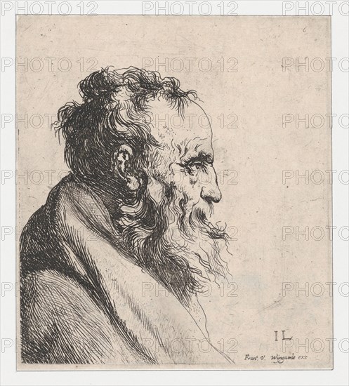 Bust of an Old Man, 1620-74. Creator: Jan Lievens.