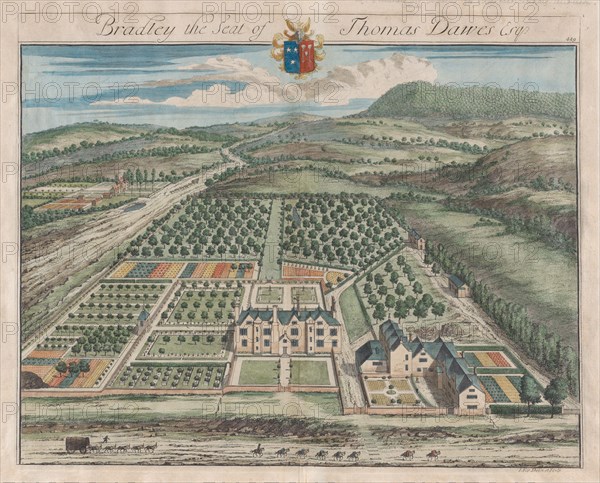 Bradley, The Seat of Thomas Dawes, [1712] reissued 1768. Creator: Johannes Kip.