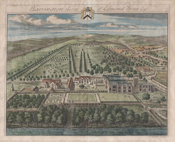 Barrington, The Seat of Edmond Bray, Esq., [1712] reissued 1768. Creator: Johannes Kip.