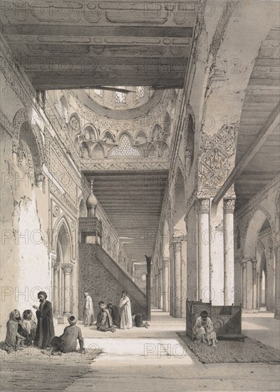 12. Intérieur, Mosquée d’Ibn Toûloûn, 1843. Creator: Joseph Philibert Girault De Prangey.