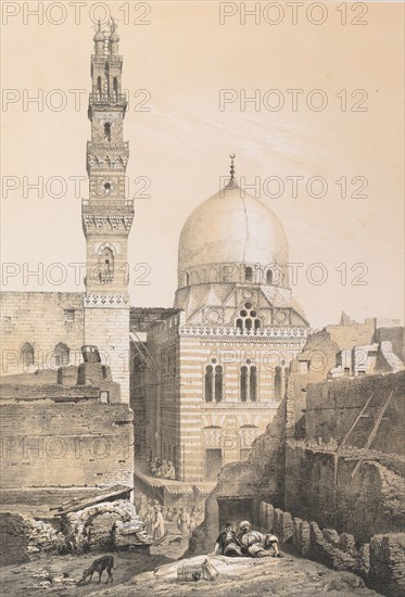 80. Mosquée et Tombeau d’el Ghoûry, au Kaire, 1843. Creator: Joseph Philibert Girault De Prangey.