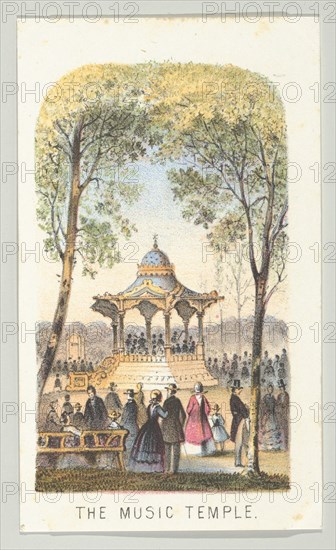 The Music Temple, from the series, Views in Central Park, New York, Part 2, 1864. Creator: Louis Prang.