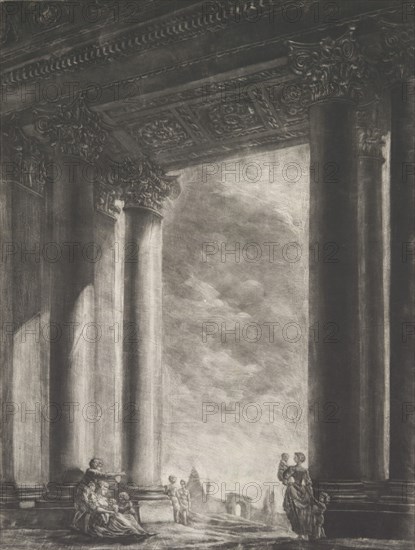 A View of the Vestibule of Santa Maria Maggiore at Rome, 1765-67. Creator: Georges François Blondel.