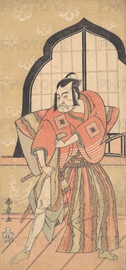 The Third Ichikawa Danzo as a Samurai Dressed in a Ceremonial Kamishimo, 1769 or 1770. Creator: Shunsho.