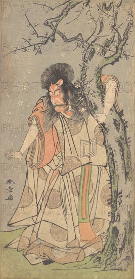 The Fifth Ichikawa Danjuro as a Court Noble (Kuge), 1773? Creator: Shunsho.