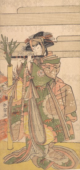 The Third Segawa Kikunojo as a Woman, ca. 1780. Creator: Katsukawa Shunjo.
