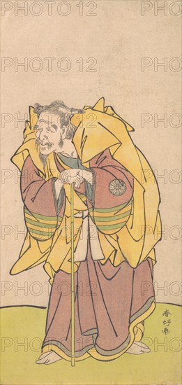 Nakamura Tomijuro as an Old Man with a Scanty Beard, ca. 1780. Creator: Katsukawa Shunko.